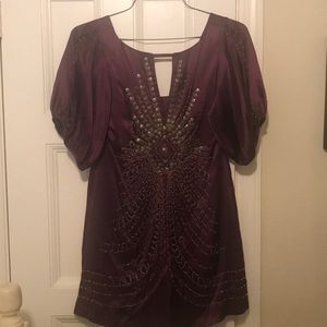 Jeweled mini cocktail dress